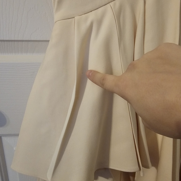 Alexander McQueen Made In Italy Virgin Wool Ivory Mini Dress Size 46 (XL) - Picture 10 of 13